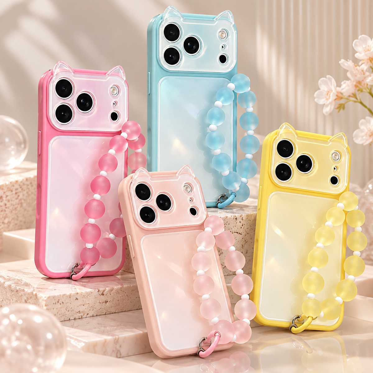 Bubble Kitty Case Rose 🫧- Pretty404